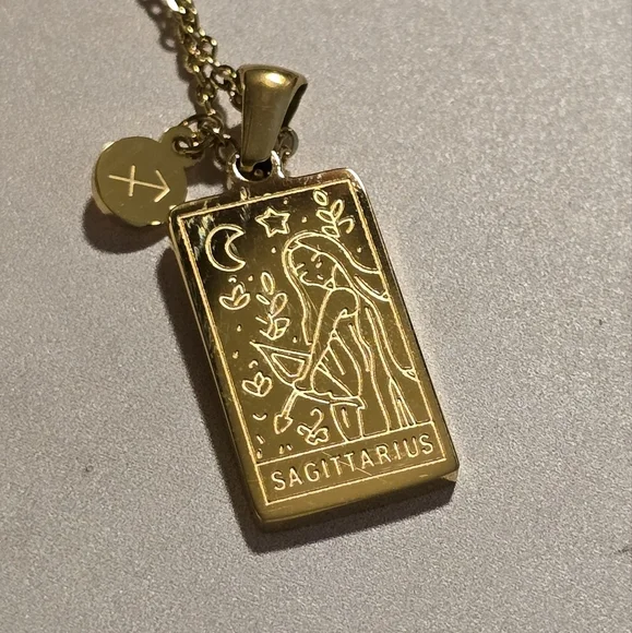 SAGITARIUS Stainless Steel Constellation Pendant Necklace - Picture 7 of 7